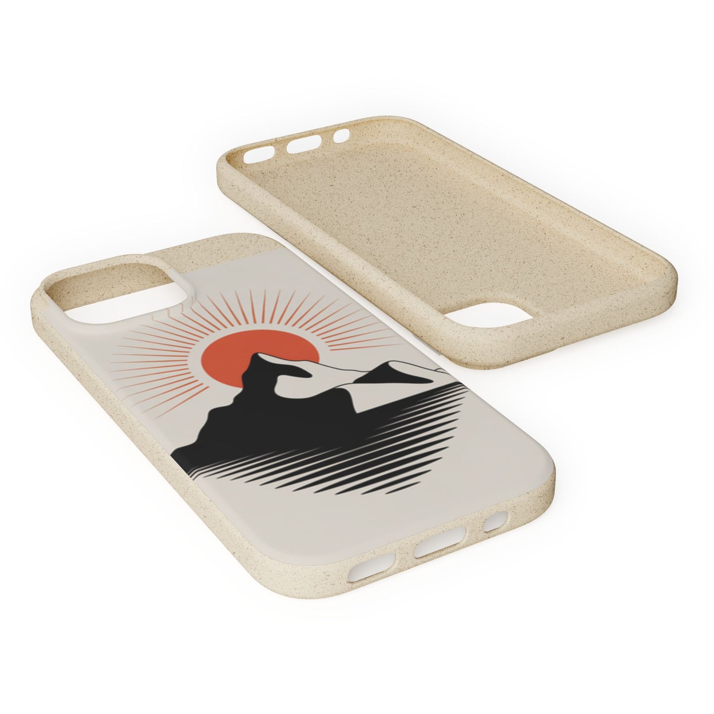 Biodegradable Phone Case - Mountain Design, Eco-Friendly Mobile Cover, Sustainable Tech Accessory