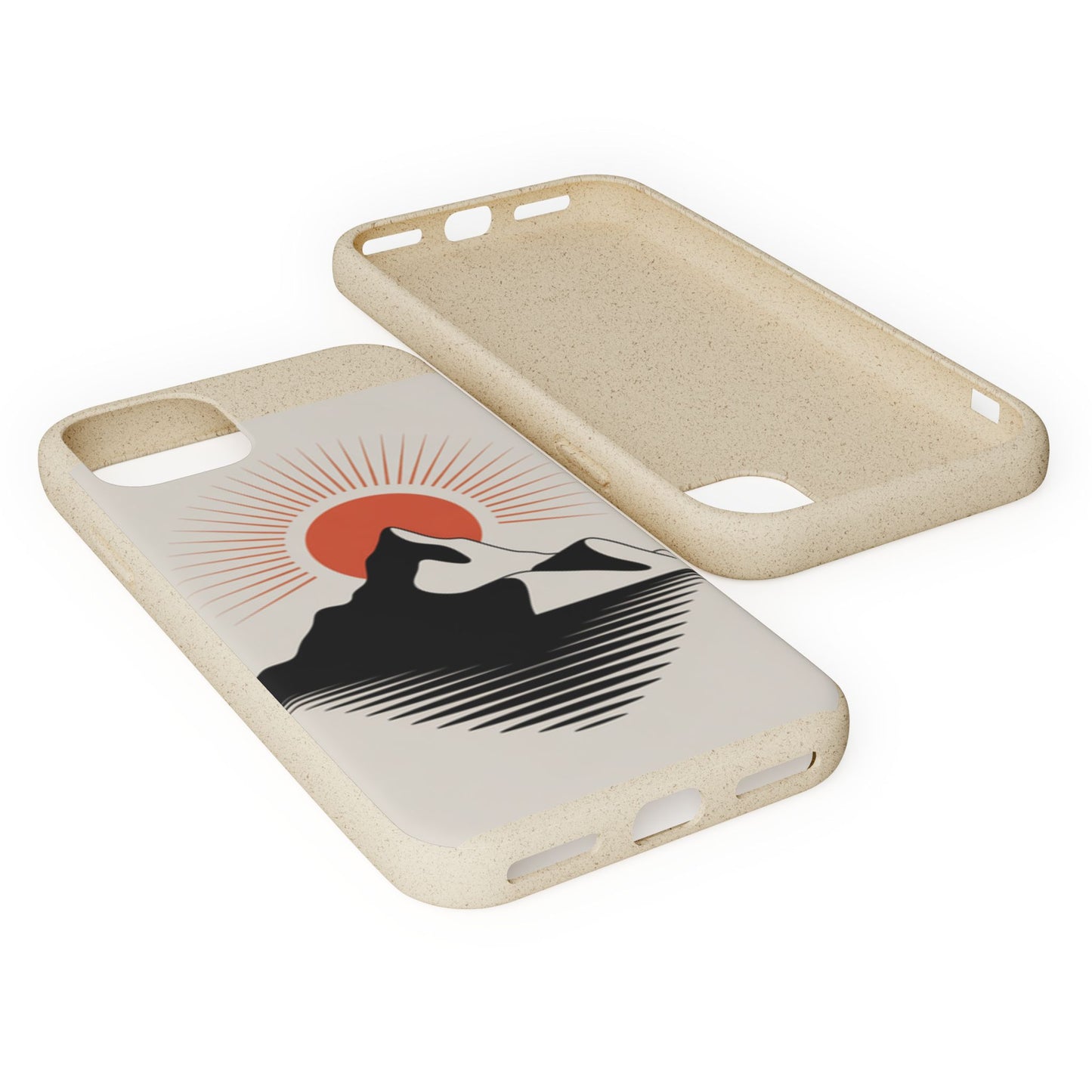 Biodegradable Phone Case - Mountain Design, Eco-Friendly Mobile Cover, Sustainable Tech Accessory