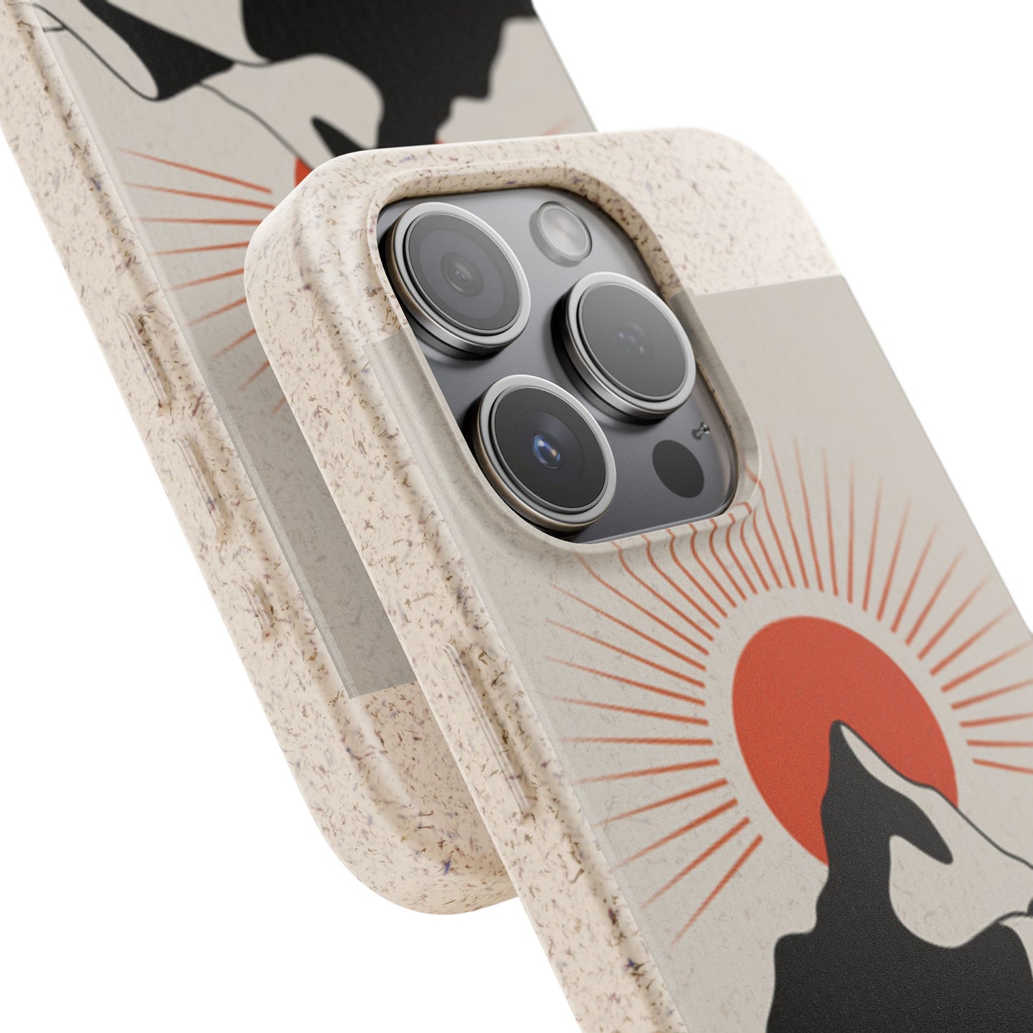 Biodegradable Phone Case - Mountain Design, Eco-Friendly Mobile Cover, Sustainable Tech Accessory