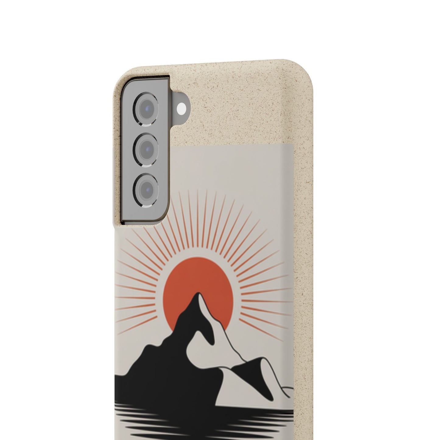 Biodegradable Phone Case - Mountain Design, Eco-Friendly Mobile Cover, Sustainable Tech Accessory