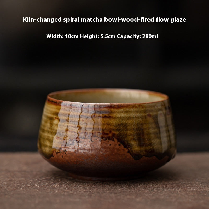 Kiln Baked Thread Matcha Bowl Tea Ceremony Utensils