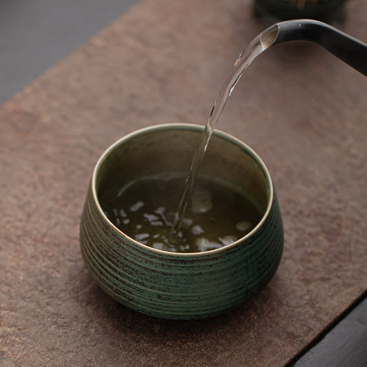 Kiln Baked Thread Matcha Bowl Tea Ceremony Utensils