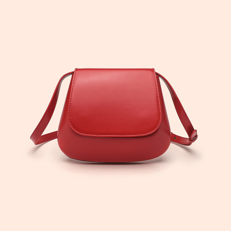 Crossbody Bag Vegan Leather Women Retro Small Saddle Satchel Shoulder Bag With Long Adjustable Strap
